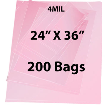 Pink Anti Static Bags 4 mil 24" X 36" 200 Bags